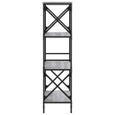 vidaXL 4 szintes szürke sonoma szerelt fa könyvespolc 59 x 35 x 132 cm