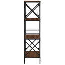 vidaXL 4 szintes barna tölgy színű szerelt fa könyvespolc 59x35x132 cm