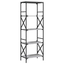 vidaXL 5 szintes szürke sonoma szerelt fa könyvespolc 59 x 35 x 171 cm