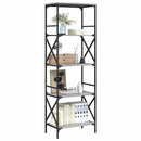 vidaXL 5 szintes szürke sonoma szerelt fa könyvespolc 59 x 35 x 171 cm