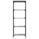vidaXL 5 szintes szürke sonoma szerelt fa könyvespolc 59 x 35 x 171 cm