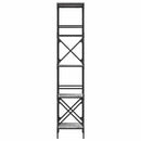 vidaXL 5 szintes szürke sonoma szerelt fa könyvespolc 59 x 35 x 171 cm