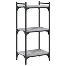 vidaXL 3 szintes szürke sonoma szerelt fa könyvespolc 40 x 30 x 86 cm