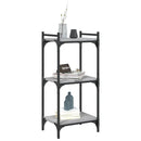 vidaXL 3 szintes szürke sonoma szerelt fa könyvespolc 40 x 30 x 86 cm
