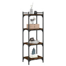 vidaXL 4 szintes füstös tölgy szerelt fa könyvespolc 40 x 30 x 120 cm