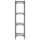 vidaXL 4 szintes szürke sonoma szerelt fa könyvespolc 40 x 30 x 120 cm