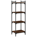 vidaXL 4 szintes barna tölgy színű szerelt fa könyvespolc 40x30x120 cm