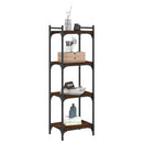 vidaXL 4 szintes barna tölgy színű szerelt fa könyvespolc 40x30x120 cm