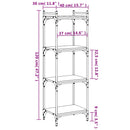 vidaXL 4 szintes barna tölgy színű szerelt fa könyvespolc 40x30x120 cm