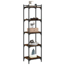 vidaXL 5 szintes füstös tölgy szerelt fa könyvespolc 40 x 30 x 154 cm