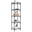vidaXL 5 szintes szürke sonoma szerelt fa könyvespolc 40 x 30 x 154 cm