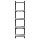 vidaXL 5 szintes szürke sonoma szerelt fa könyvespolc 40 x 30 x 154 cm