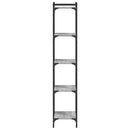 vidaXL 5 szintes szürke sonoma szerelt fa könyvespolc 40 x 30 x 154 cm