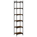 vidaXL 6 szintes füstös tölgy szerelt fa könyvespolc 40 x 30 x 188 cm