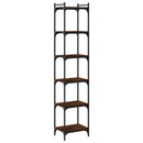 vidaXL 6 szintes barna tölgy színű szerelt fa könyvespolc 40x30x188 cm