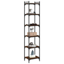 vidaXL 6 szintes barna tölgy színű szerelt fa könyvespolc 40x30x188 cm