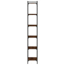 vidaXL 6 szintes barna tölgy színű szerelt fa könyvespolc 40x30x188 cm