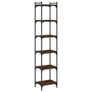 vidaXL 6 szintes barna tölgy színű szerelt fa könyvespolc 40x30x188 cm