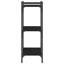 vidaXL 3 szintes fekete szerelt fa könyvespolc 60x30x86 cm