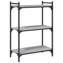 vidaXL 3 szintes szürke sonoma színű fa könyvespolc 60x30x86 cm