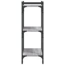 vidaXL 3 szintes szürke sonoma színű fa könyvespolc 60x30x86 cm