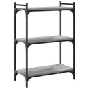 vidaXL 3 szintes szürke sonoma színű fa könyvespolc 60x30x86 cm