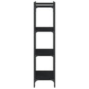 vidaXL 4 szintes fekete szerelt fa könyvespolc 60 x 30 x 120 cm