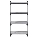 vidaXL 4 szintes szürke sonoma szerelt fa könyvespolc 60 x 30 x 120 cm