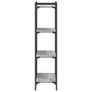 vidaXL 4 szintes szürke sonoma szerelt fa könyvespolc 60 x 30 x 120 cm
