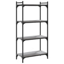 vidaXL 4 szintes szürke sonoma szerelt fa könyvespolc 60 x 30 x 120 cm
