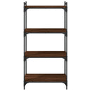 vidaXL 4 szintes barna tölgy színű szerelt fa könyvespolc 60x30x120 cm