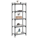 vidaXL 5 szintes szürke sonoma szerelt fa könyvespolc 60 x 30 x 120 cm