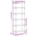 vidaXL 6 szintes fekete szerelt fa könyvespolc 60 x 30 x 188 cm