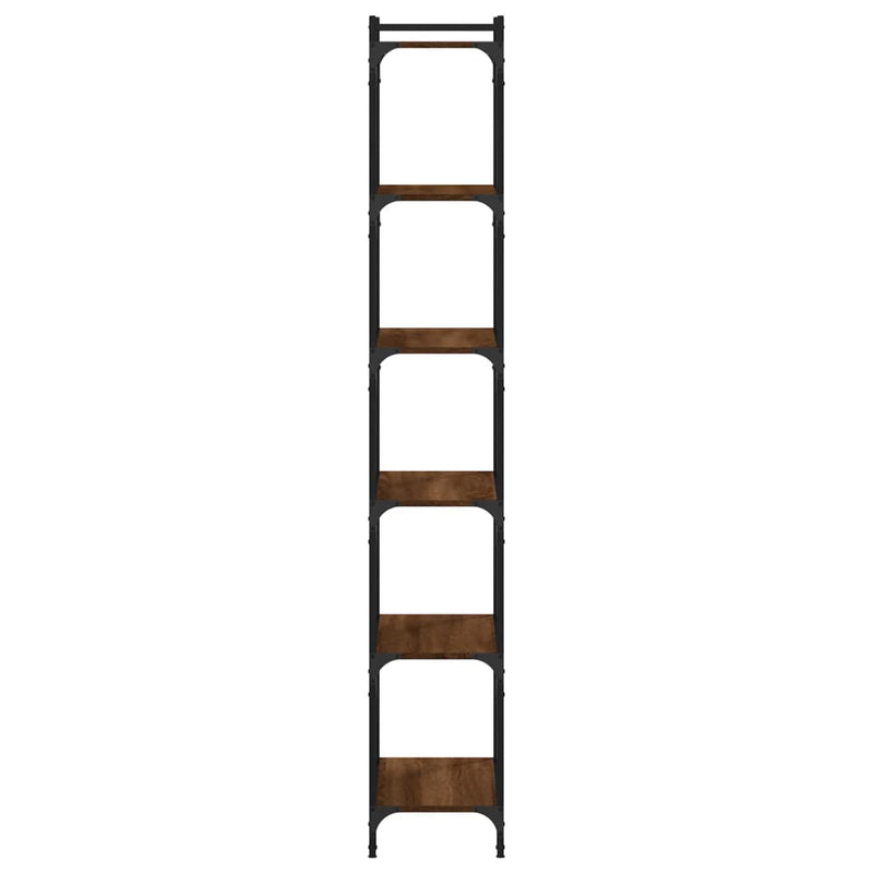vidaXL 6 szintes barna tölgy színű szerelt fa könyvespolc 60x30x188 cm