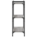 vidaXL 3 szintes szürke sonoma szerelt fa könyvespolc 80 x 30 x 86 cm