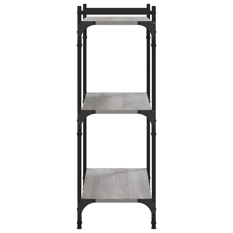 vidaXL 3 szintes szürke sonoma szerelt fa könyvespolc 80 x 30 x 86 cm