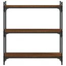 vidaXL 3 szintes barna tölgy színű szerelt fa könyvespolc 80x30x86 cm