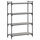 vidaXL 4 szintes szürke sonoma szerelt fa könyvespolc 80 x 30 x 120 cm