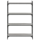 vidaXL 4 szintes szürke sonoma szerelt fa könyvespolc 80 x 30 x 120 cm
