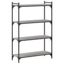 vidaXL 4 szintes szürke sonoma szerelt fa könyvespolc 80 x 30 x 120 cm