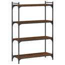 vidaXL 4 szintes barna tölgy színű szerelt fa könyvespolc 80x30x120 cm