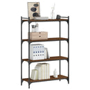 vidaXL 4 szintes barna tölgy színű szerelt fa könyvespolc 80x30x120 cm
