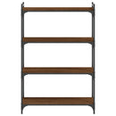 vidaXL 4 szintes barna tölgy színű szerelt fa könyvespolc 80x30x120 cm