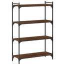 vidaXL 4 szintes barna tölgy színű szerelt fa könyvespolc 80x30x120 cm