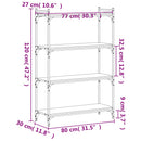 vidaXL 4 szintes barna tölgy színű szerelt fa könyvespolc 80x30x120 cm