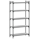 vidaXL 5 szintes szürke sonoma szerelt fa könyvespolc 80 x 30 x 154 cm