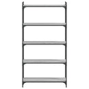 vidaXL 5 szintes szürke sonoma szerelt fa könyvespolc 80 x 30 x 154 cm