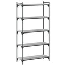 vidaXL 5 szintes szürke sonoma szerelt fa könyvespolc 80 x 30 x 154 cm