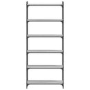 vidaXL 6 szintes szürke sonoma szerelt fa könyvespolc 80 x 30 x 188 cm