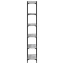 vidaXL 6 szintes szürke sonoma szerelt fa könyvespolc 80 x 30 x 188 cm